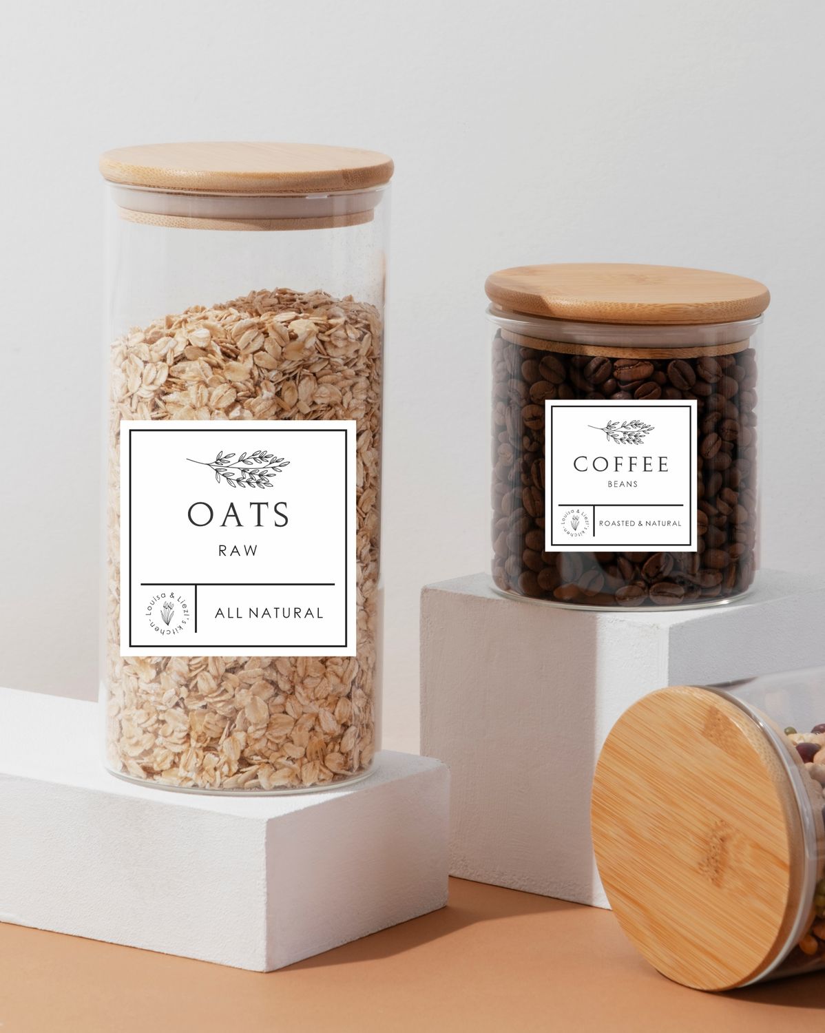 70mm x 70mm and 42mm x 42mm size Pantry Stickers