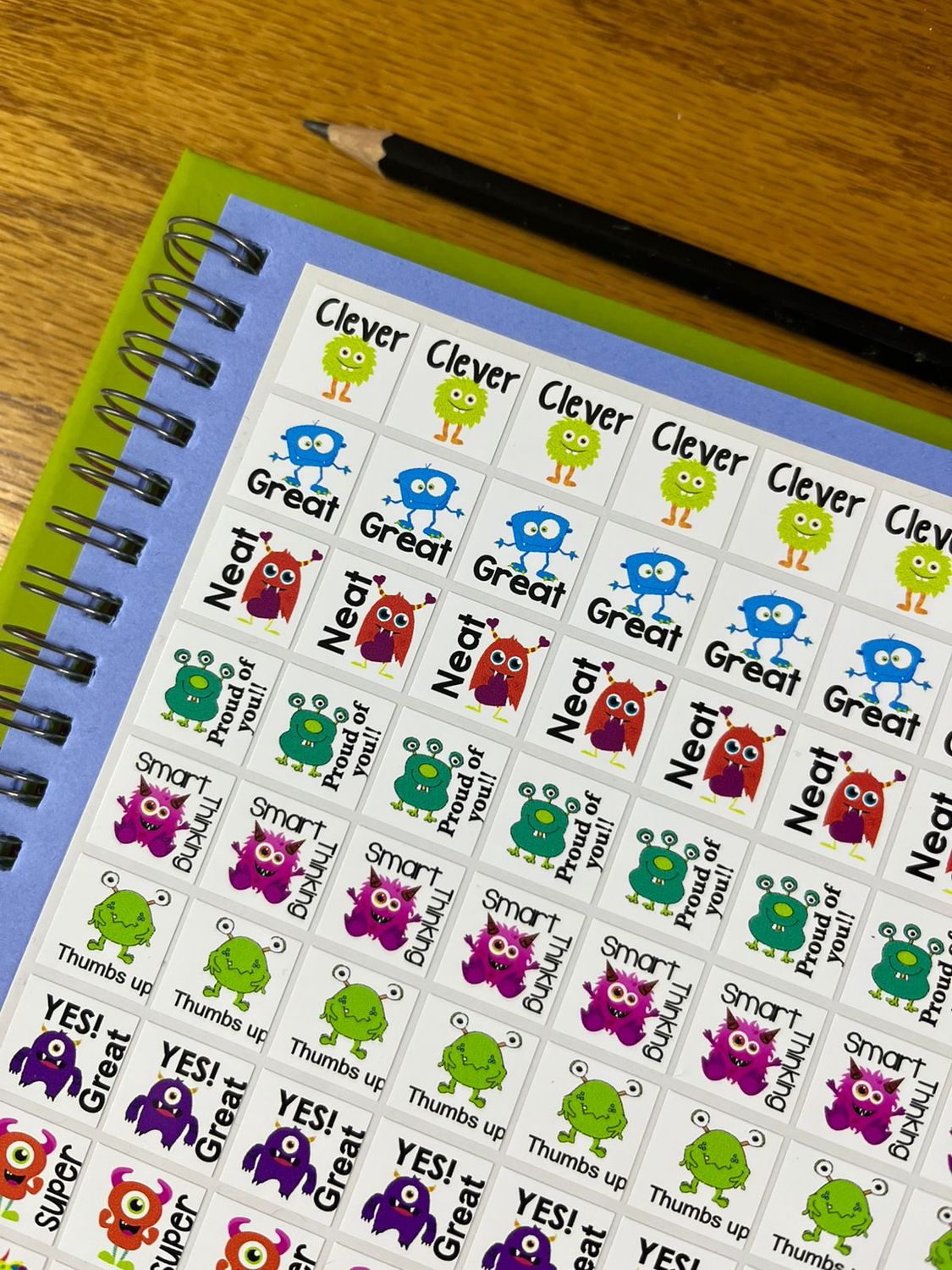 Monsters Reward Stickers Sample Sale 57 - English