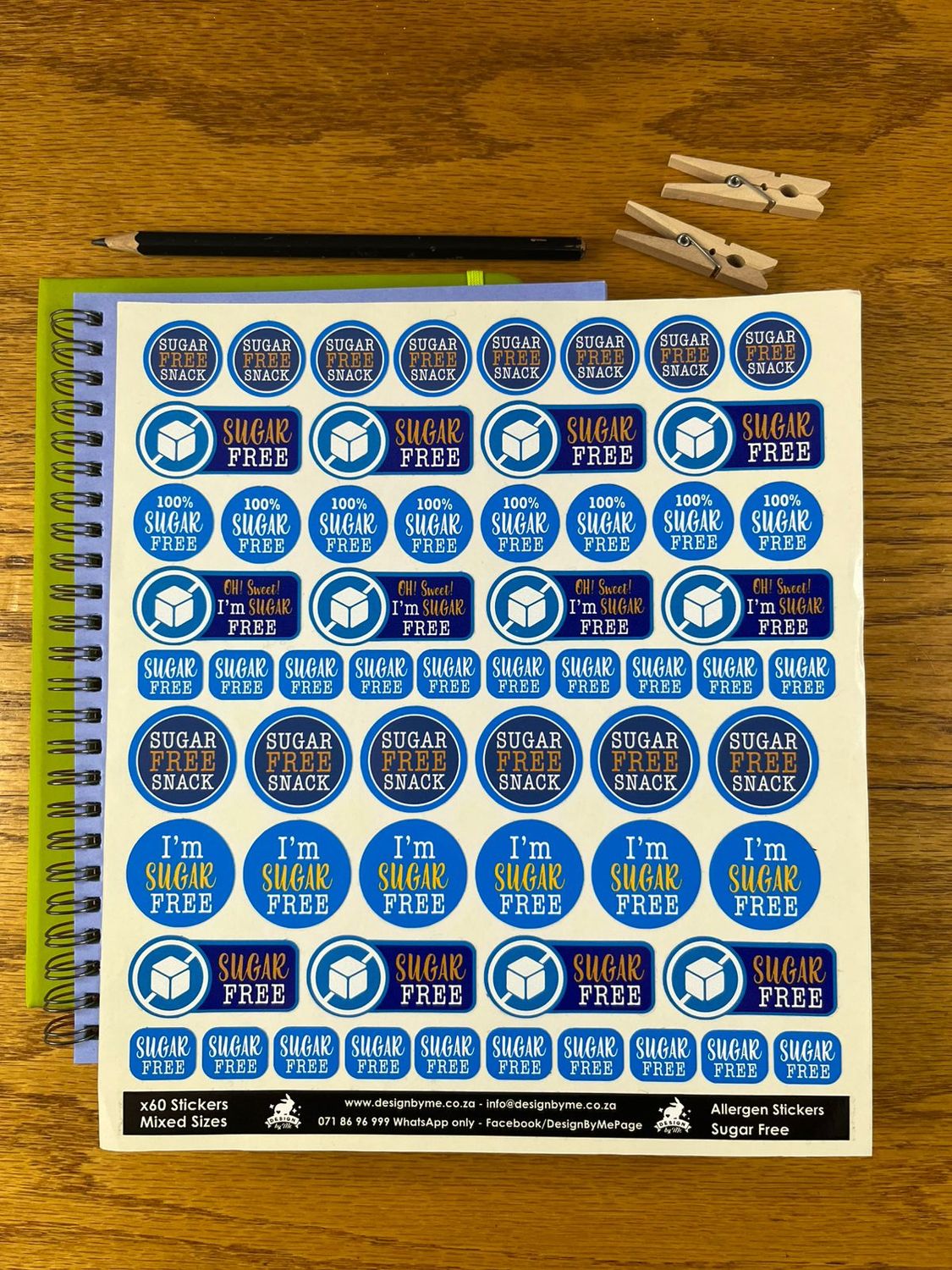 Sugar Free Food Stickers Allergen Alert Stickers Sample Sale 137