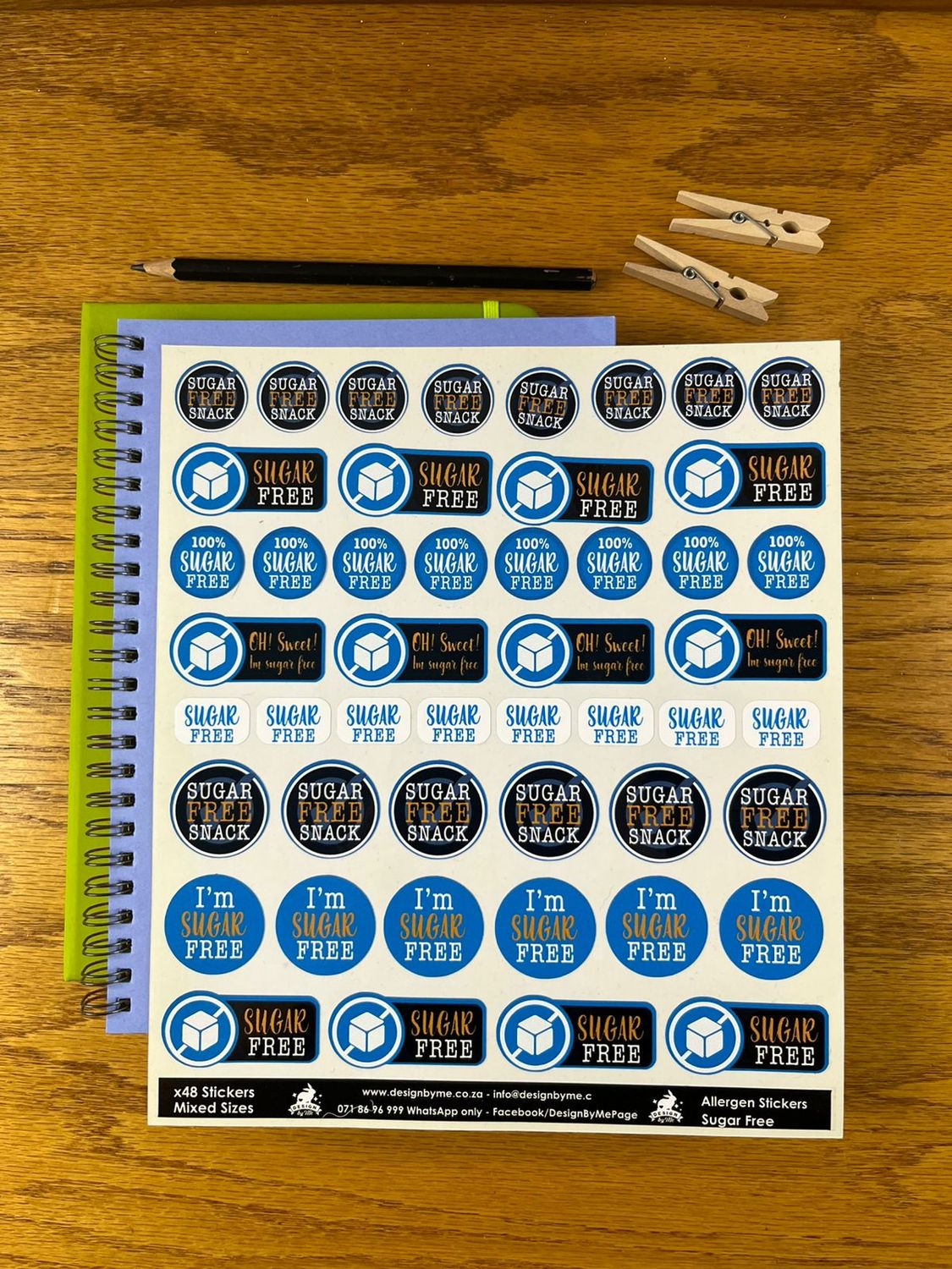 Sugar Free Food Stickers Allergen Alert Stickers Sample Sale 141