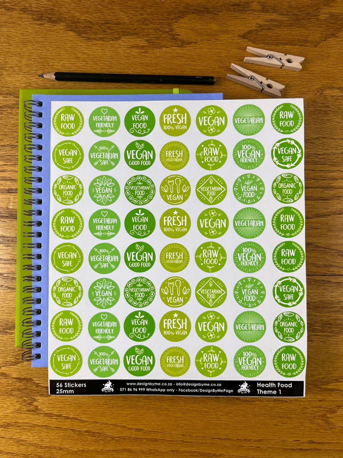 Food Stickers Sample Sale 129 Vegan Raw and Organic Food stickers