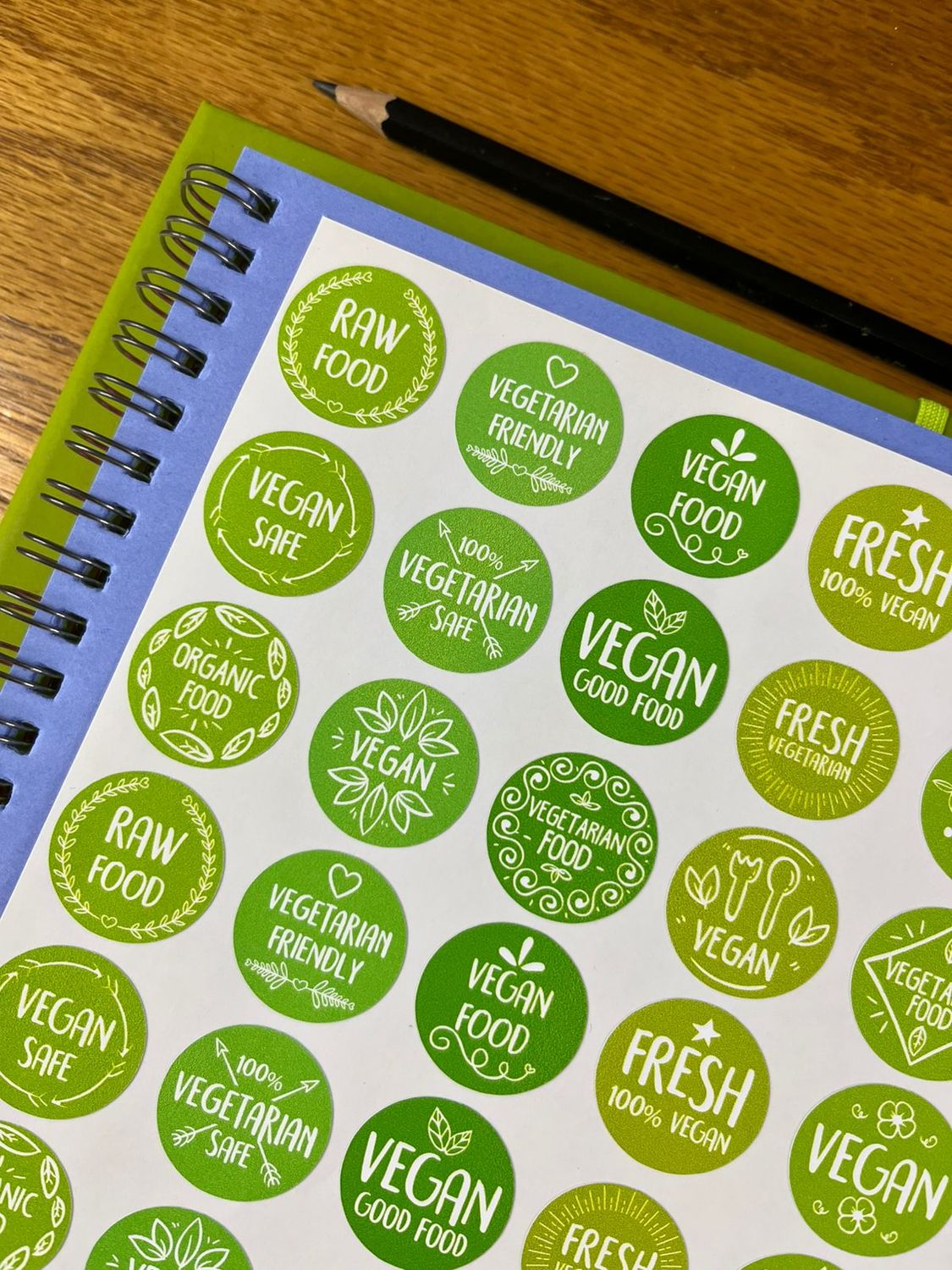 Food Stickers Sample Sale 129 Vegan Raw and Organic Food stickers