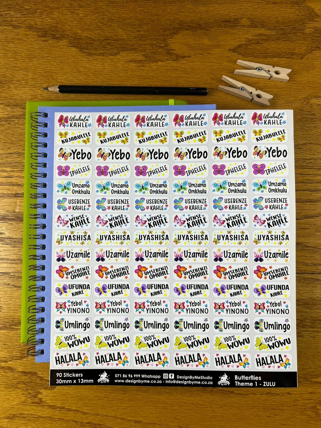 Butterfly Reward Stickers Sample Sale 68 - Zulu