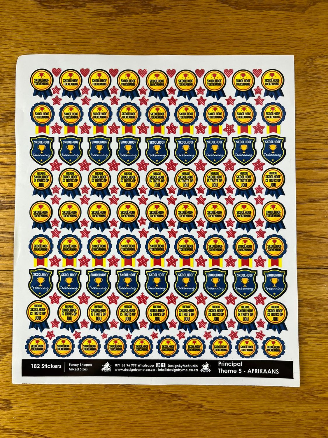 Skoolhoof Stickers Sample Sale 145 - Afrikaans