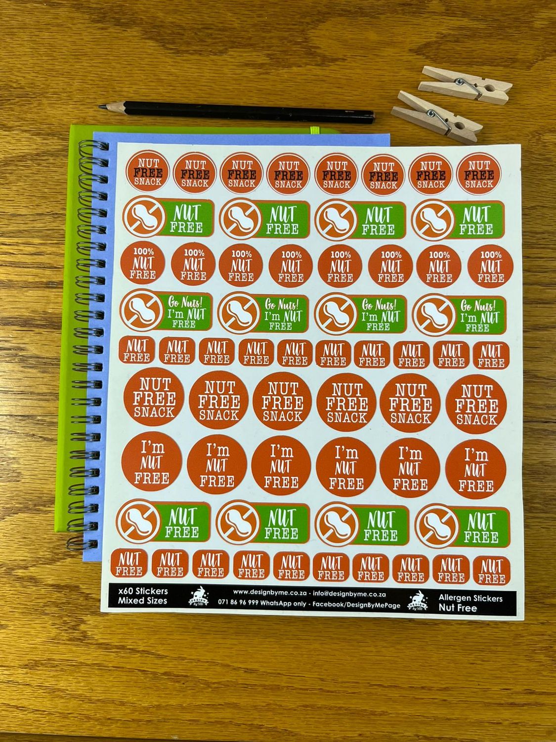 Nut Free Food Stickers Allergen Alert Stickers Sample Sale 142