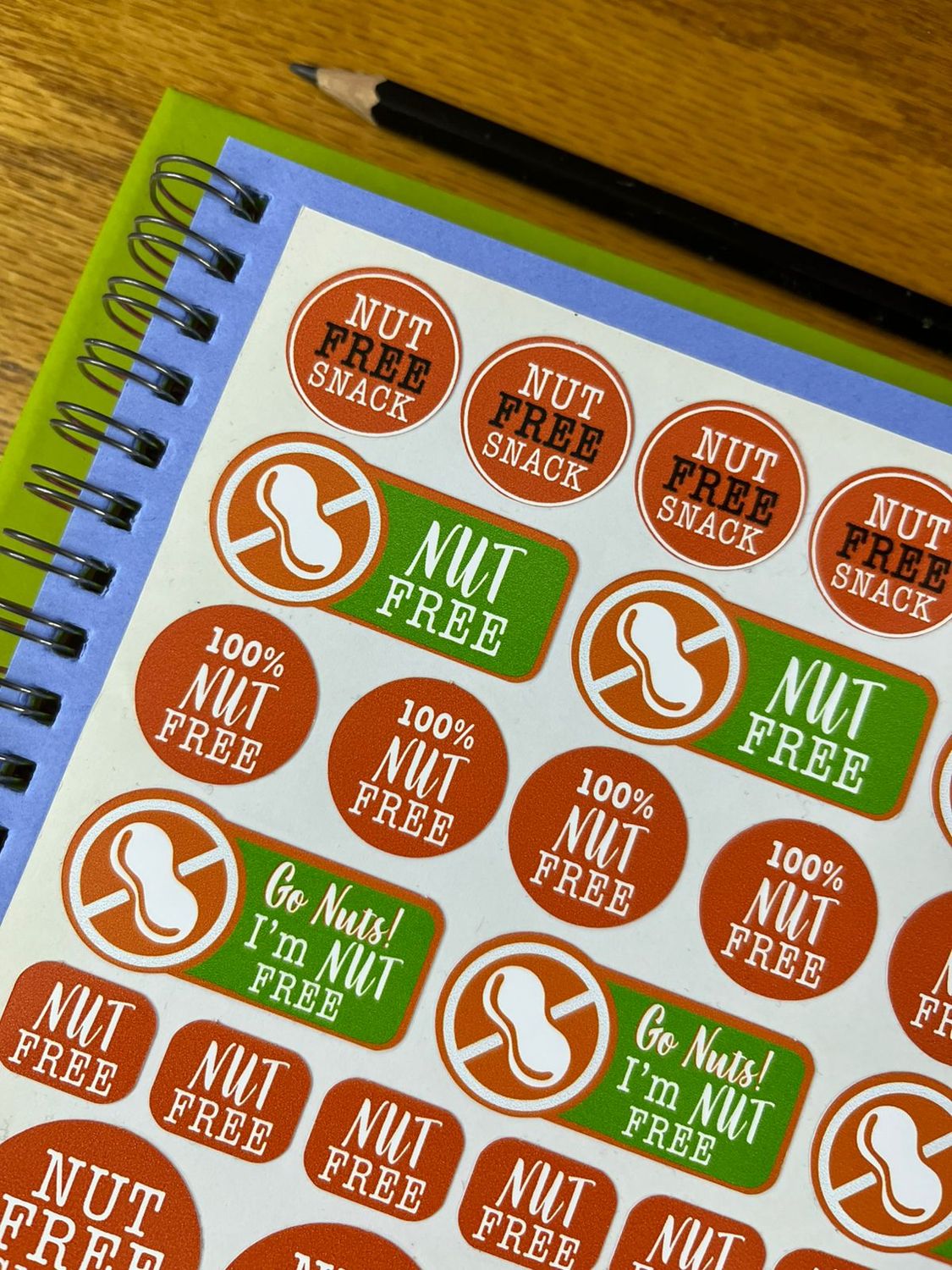 Nut Free Food Stickers Allergen Alert Stickers Sample Sale 142