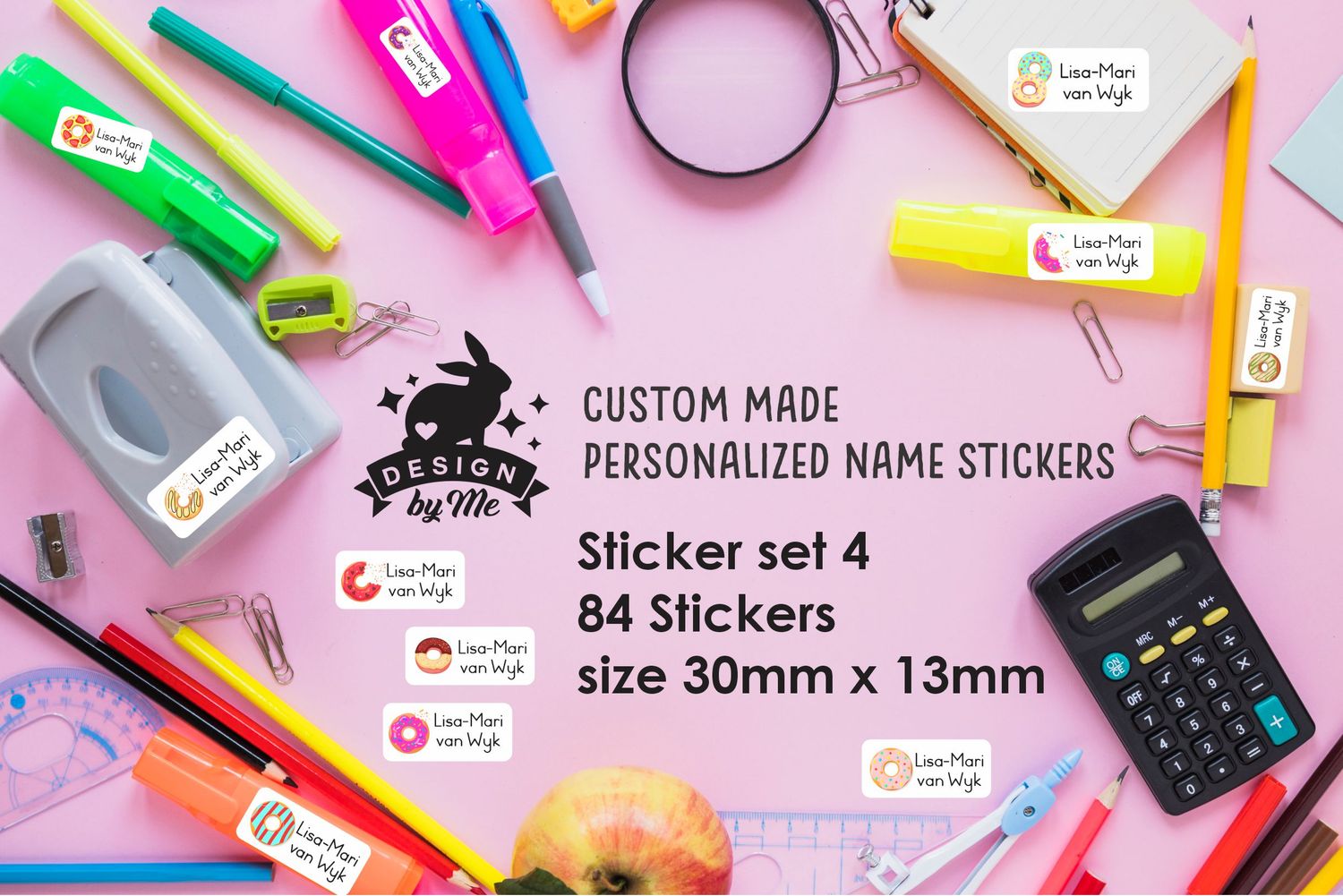 ANY theme - Sticker set 4 Personalised name Stickers