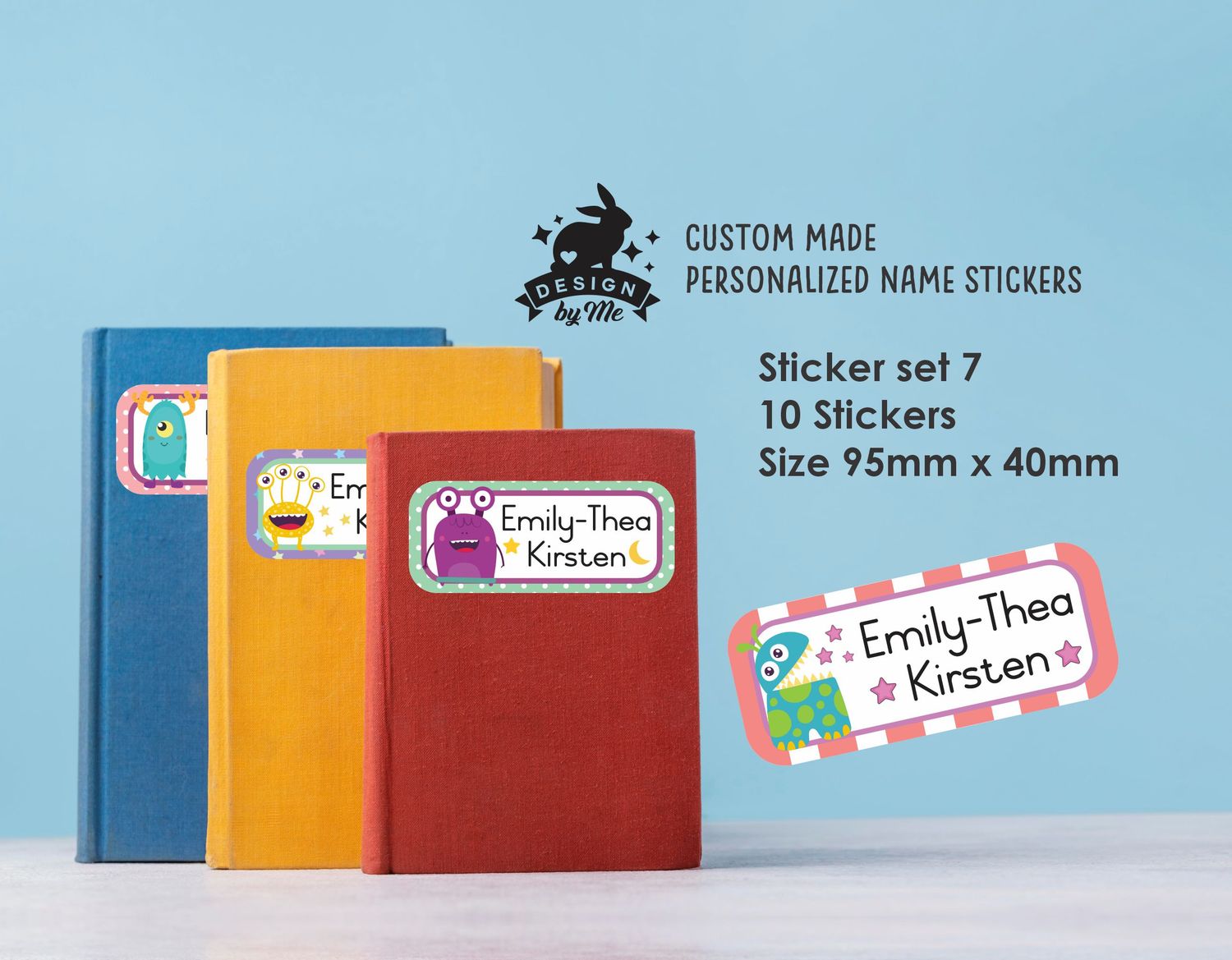 ANY theme - Sticker set 7 Personalised name Stickers