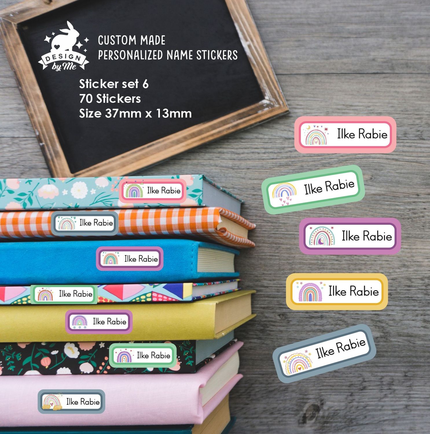 ANY theme - Sticker set 6 Personalised name Stickers