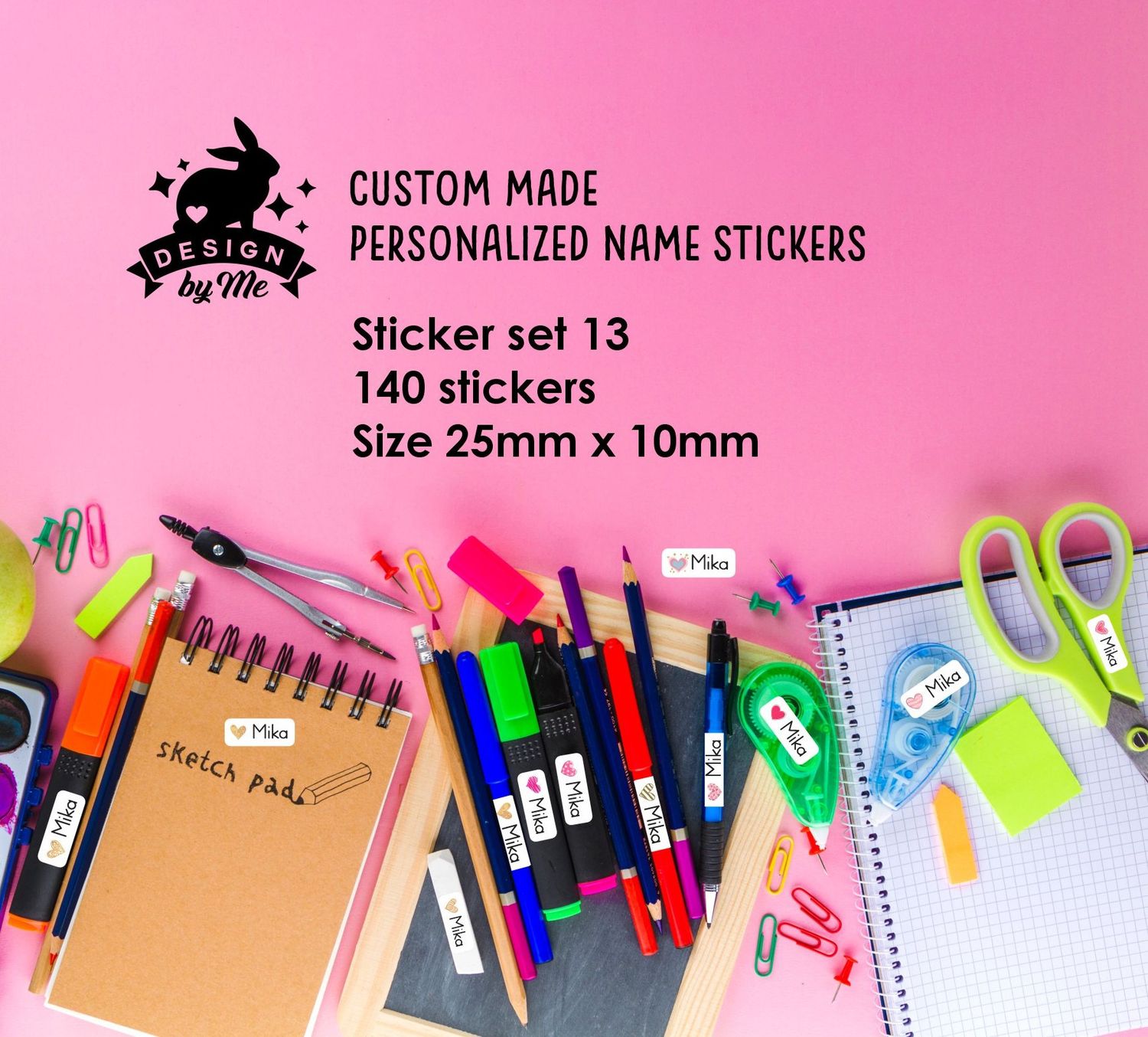 ANY theme - Sticker set 13 Personalised name Stickers