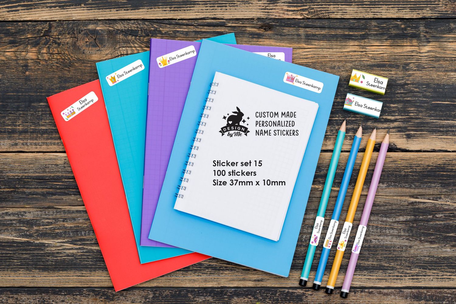 ANY theme - Sticker set 15 Personalised name Stickers