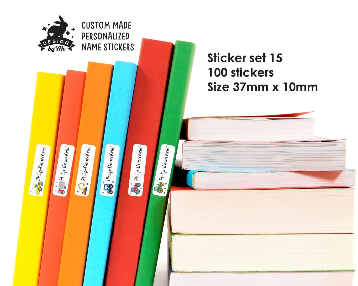 ANY theme - Sticker set 15 Personalised name Stickers