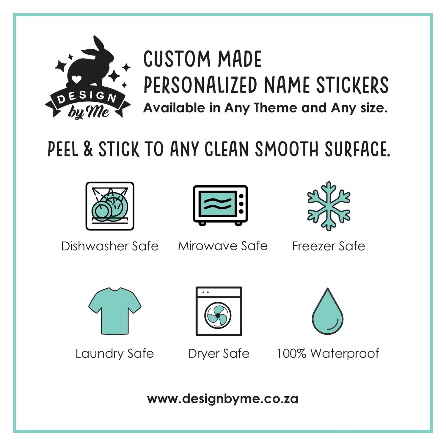 CUSTOM MADE personalized name Stickers