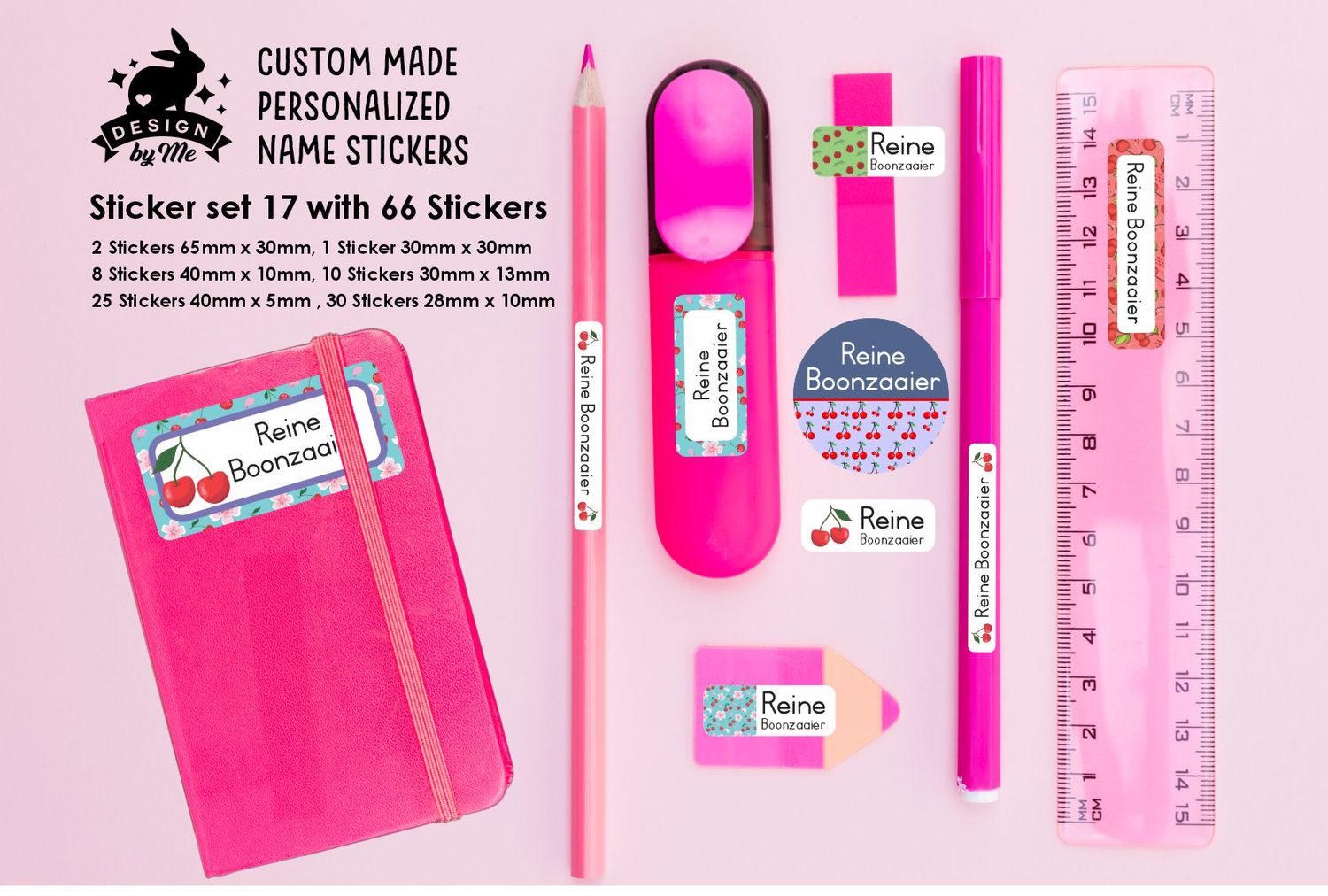 ANY theme - Sticker set 17 Personalised name Stickers