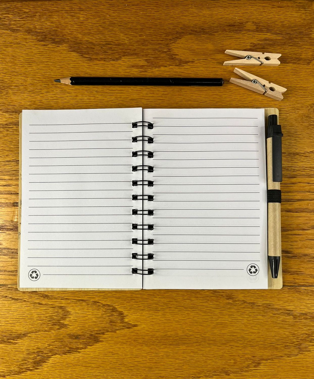 Bamboo Ringbind Notebook Journal with Pen