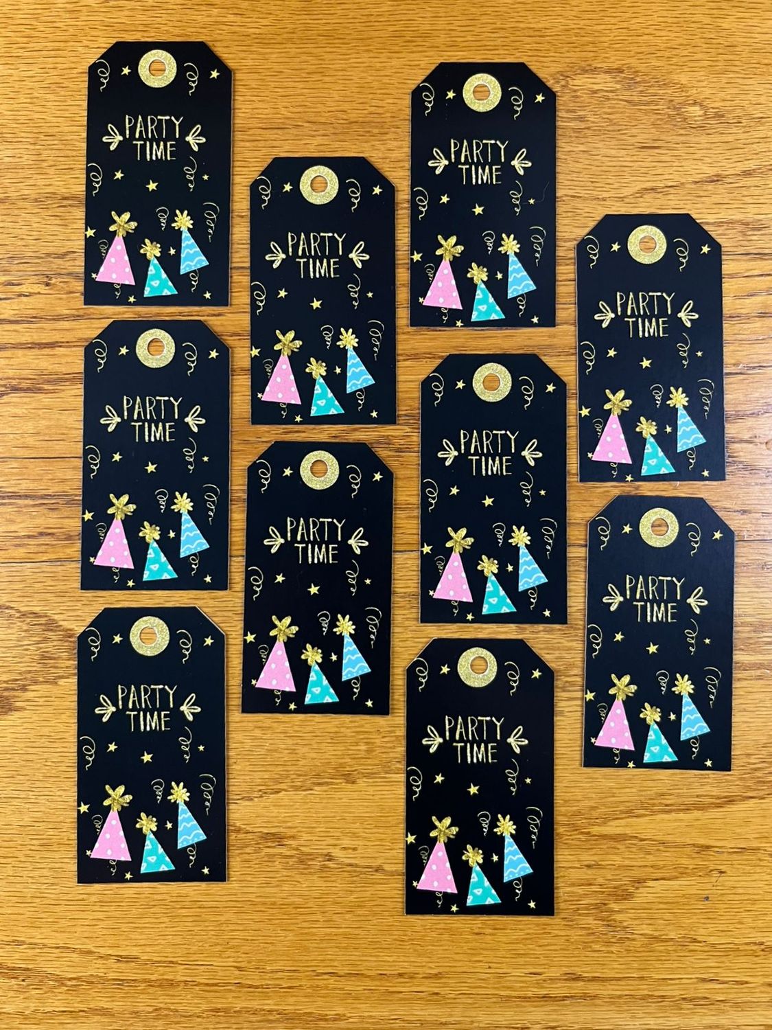 Party Time Theme 1 Birthday Gift tags in English