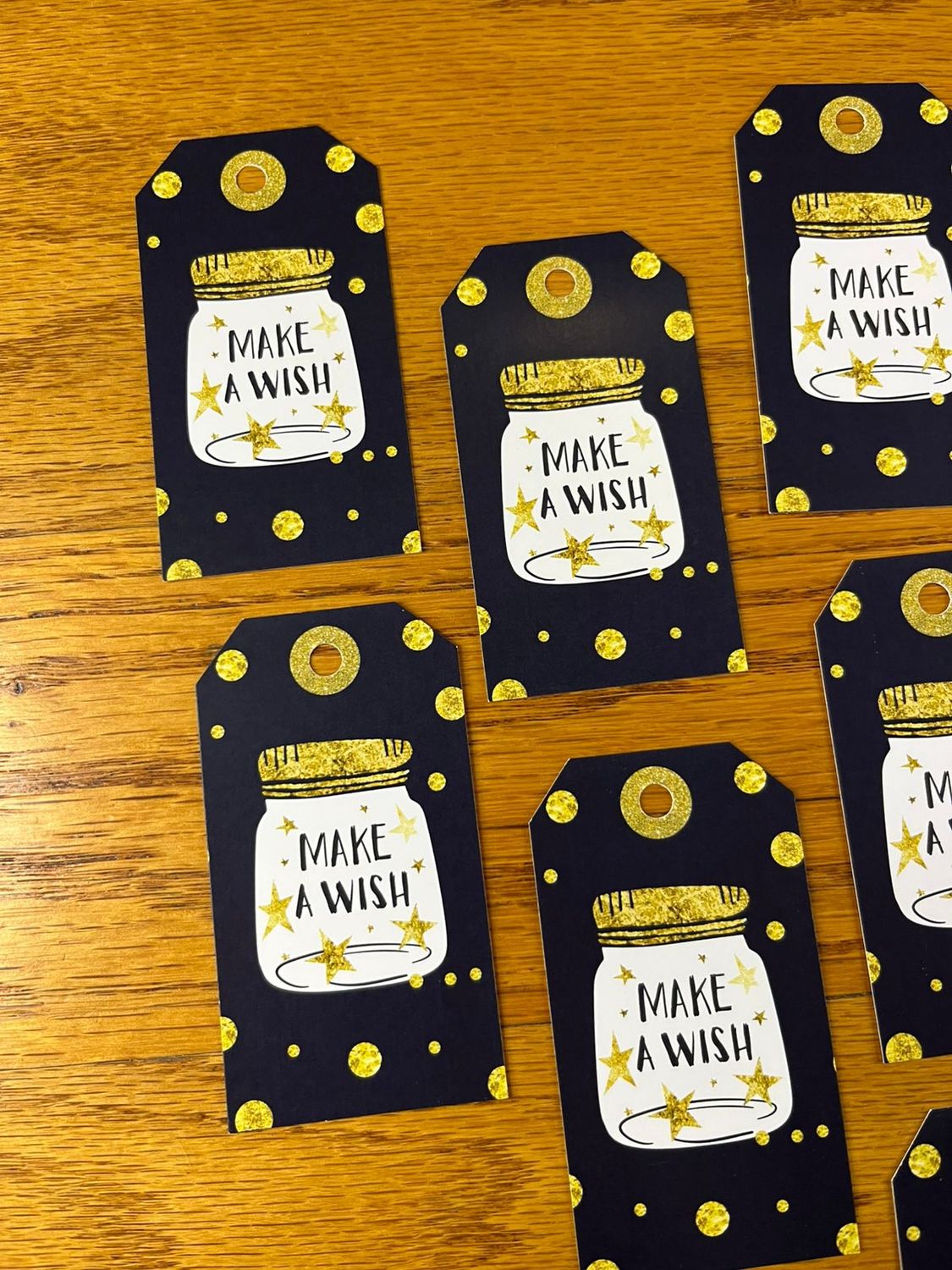 Make A Wish Theme 1 Birthday Gift tags in English