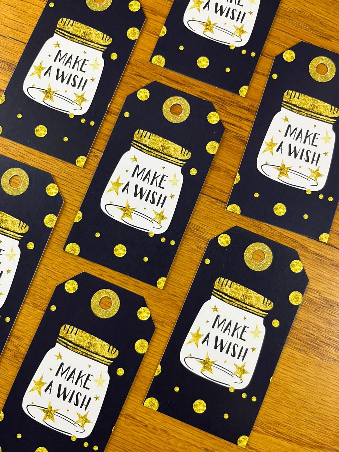 Make A Wish Theme 1 Birthday Gift tags in English