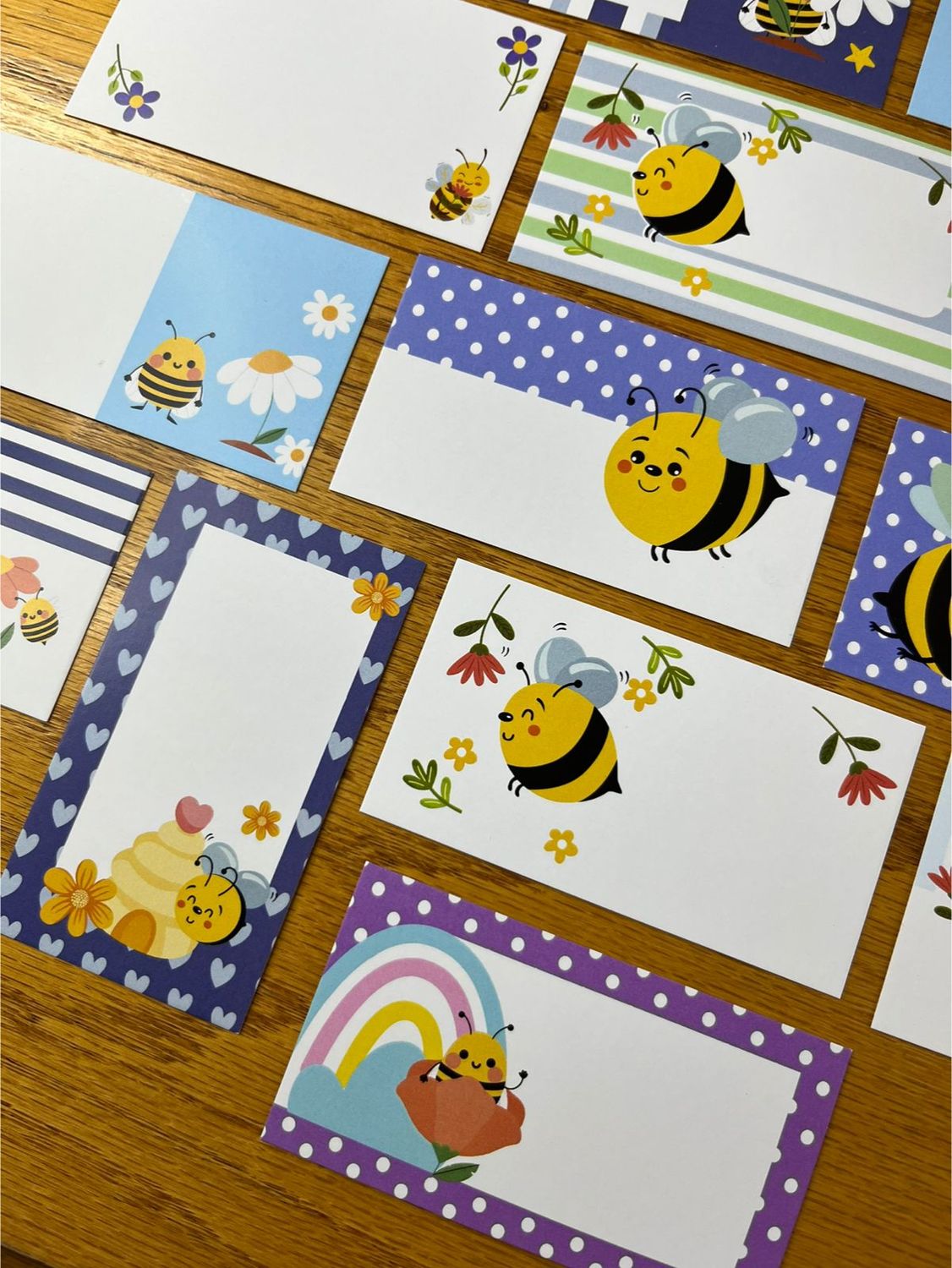 Bee Theme 1 Note Cards with no words | Gift Tags with no words