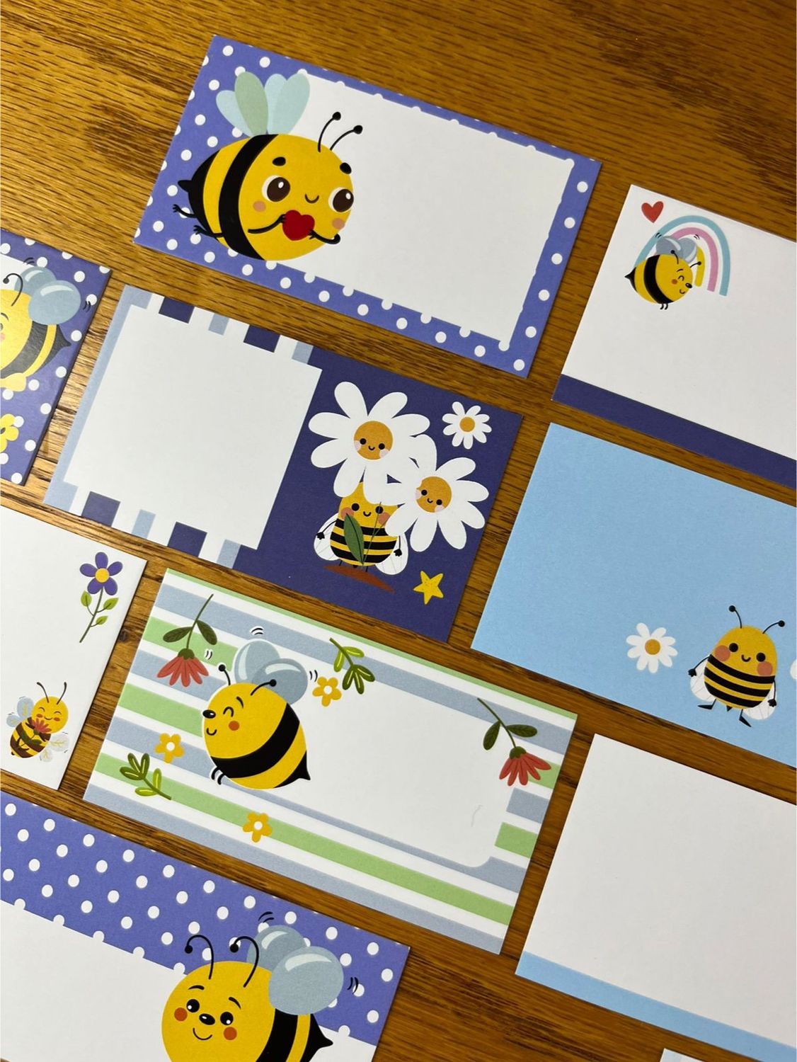 Bee Theme 1 Note Cards with no words | Gift Tags with no words