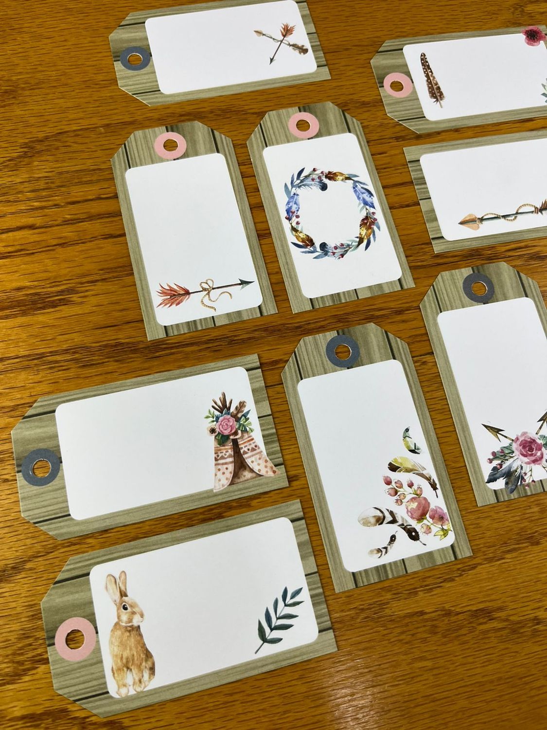Boho Theme 1 Gift Tags with no words | Note Cards with no words