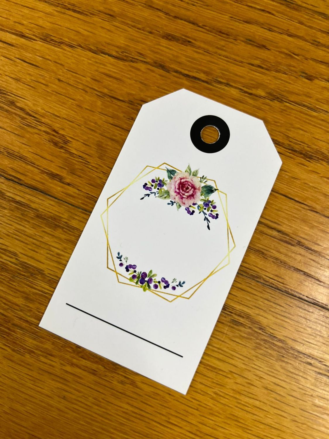 Pink Floral Theme 2 Gift Tag with no words | Note Card with no words