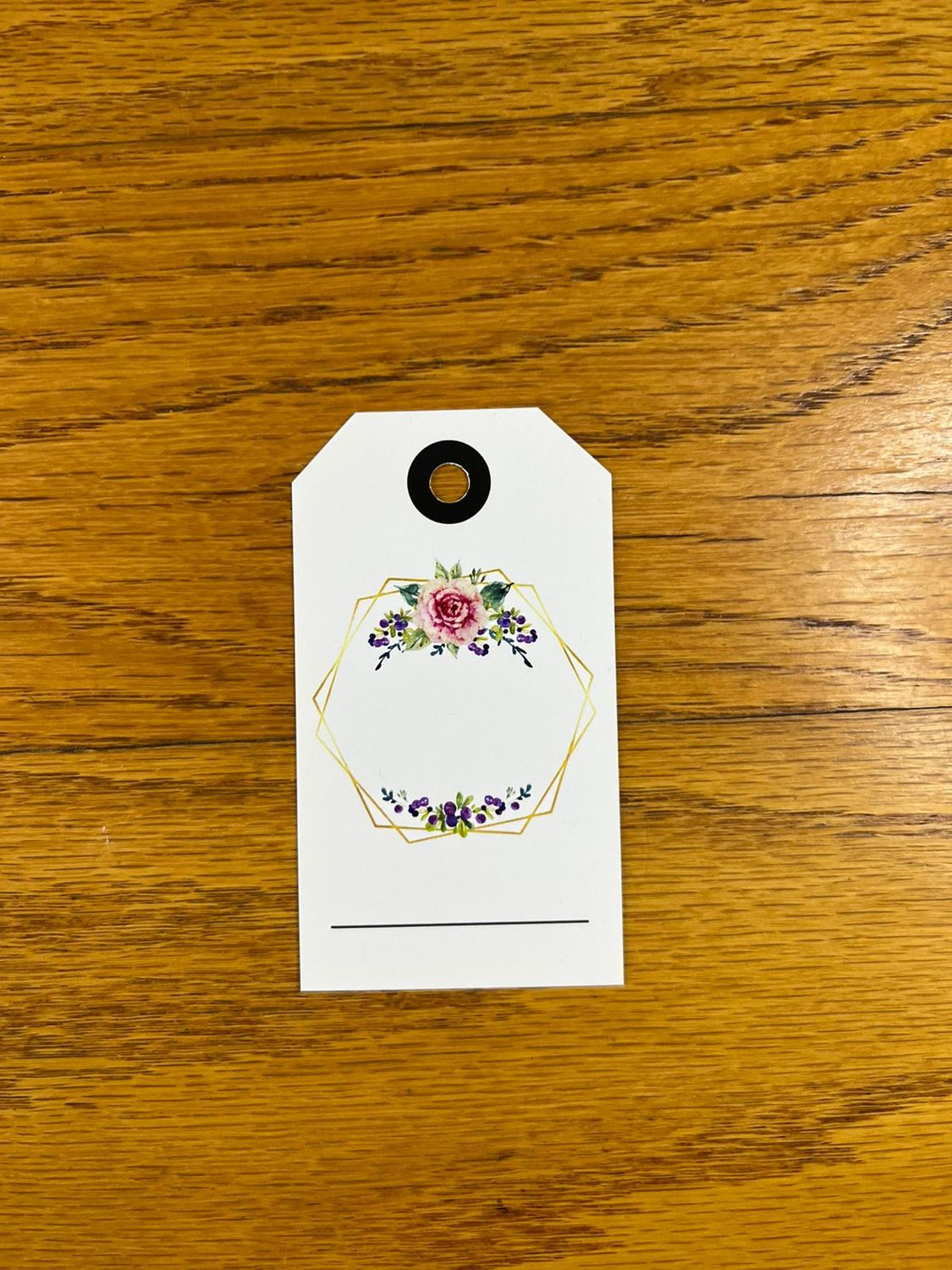 Pink Floral Theme 2 Gift Tag with no words | Note Card with no words