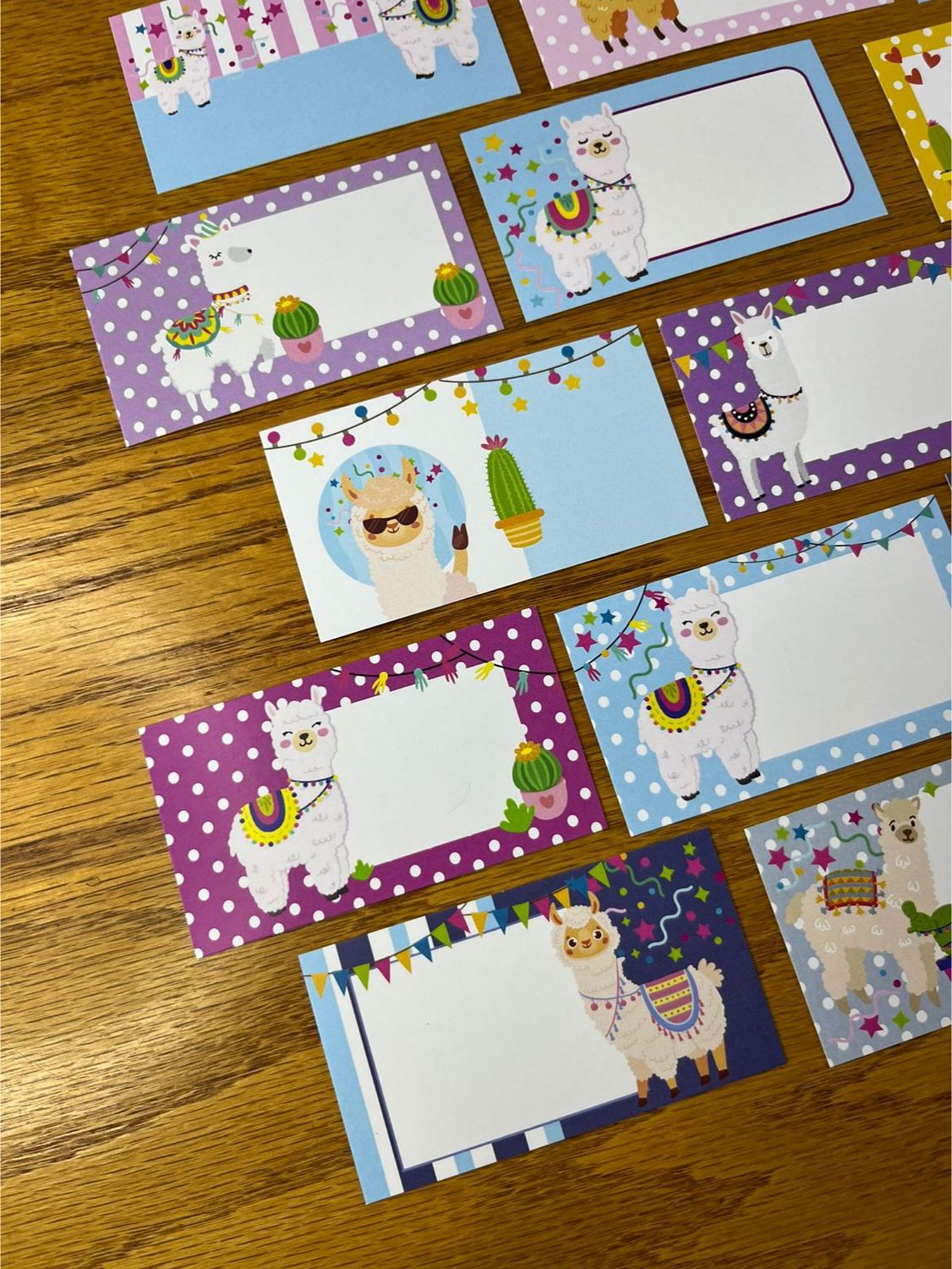 Llama Theme 1 Note Cards with no words | Gift Tags with no words