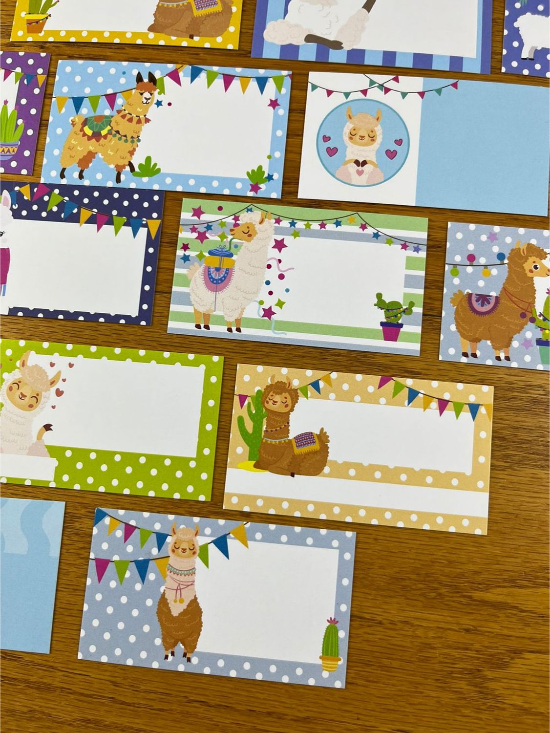 Llama Theme 1 Note Cards with no words | Gift Tags with no words