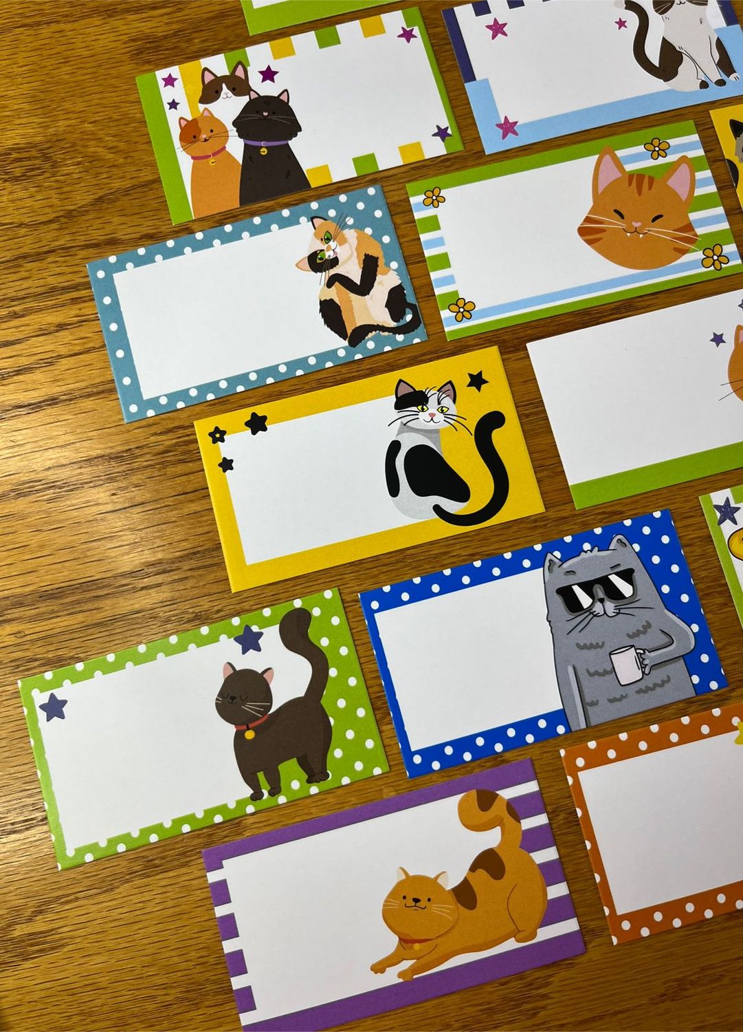Kitty Cat Theme 1 Note Cards with no words | Gift Tags with no words