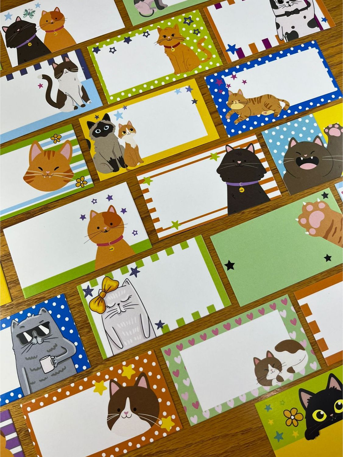Kitty Cat Theme 1 Note Cards with no words | Gift Tags with no words