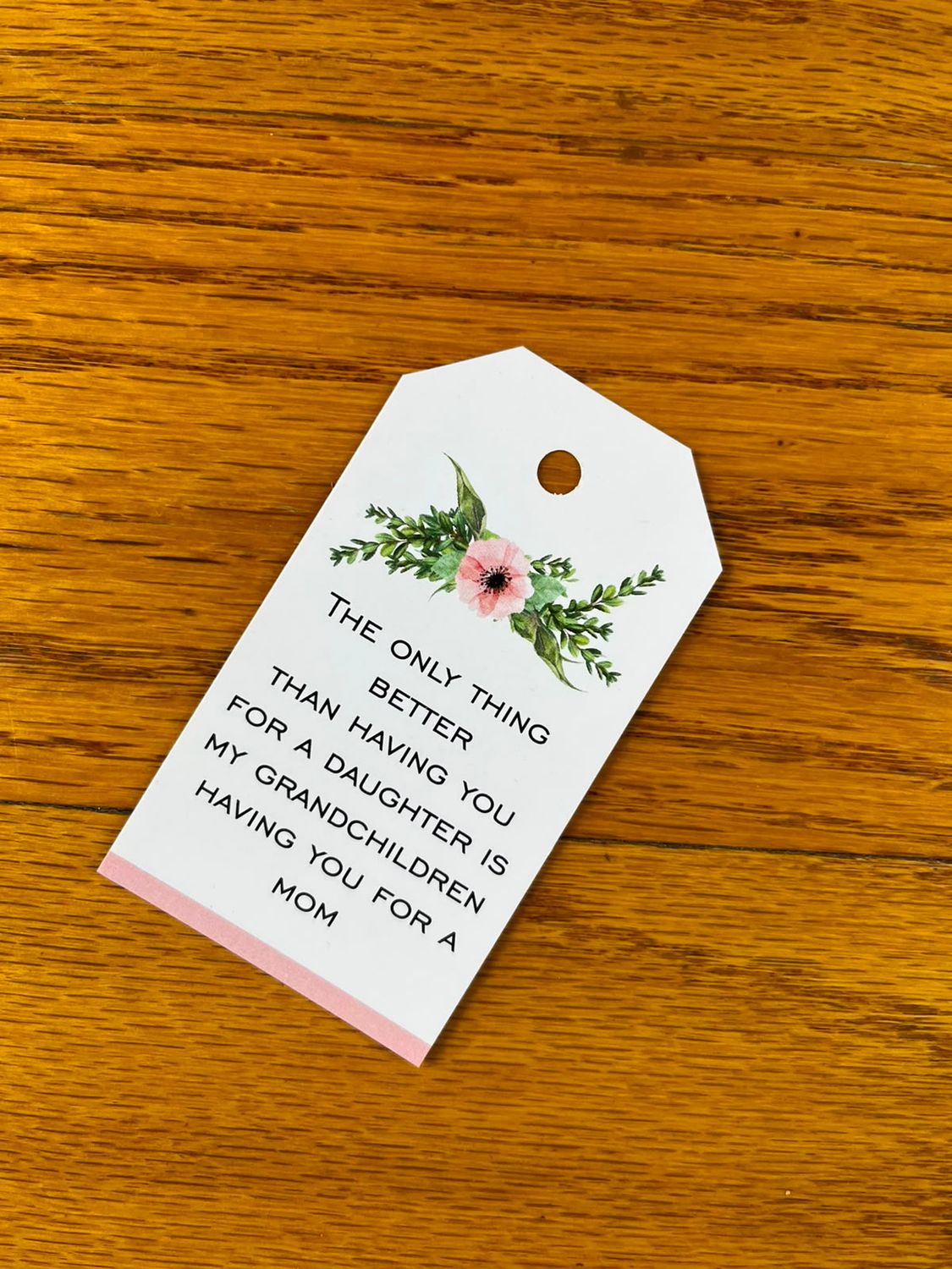 Grandma theme 1 Mother's day Gift tag in English