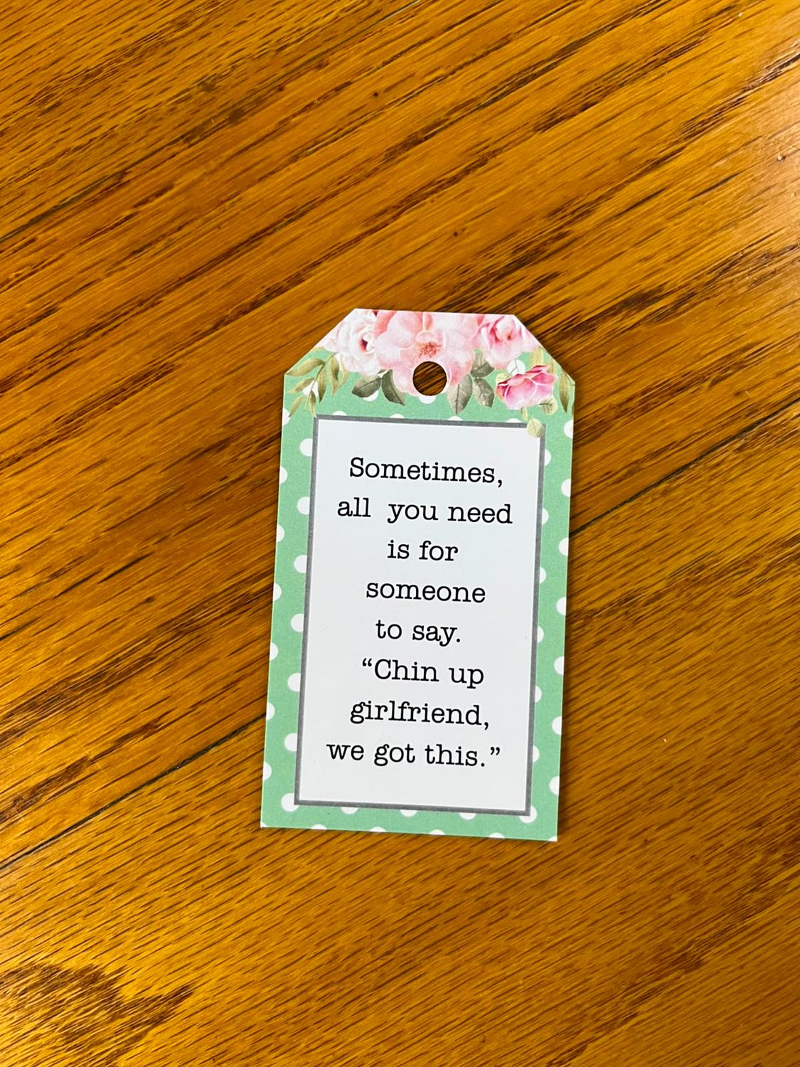 Motivational Theme 1 Gift tag in English Motivational Theme 1 Gift tag in English