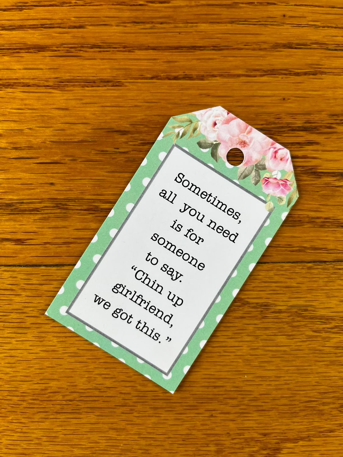 Motivational Theme 1 Gift tag in English