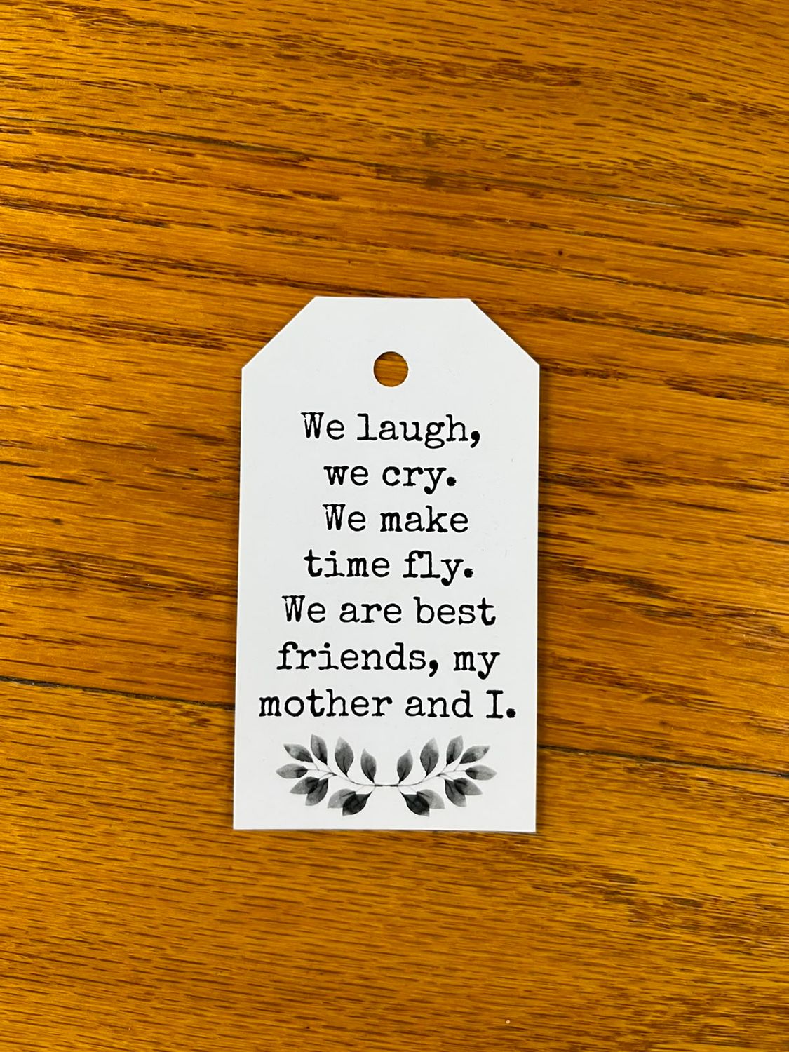 Black &amp; White Theme 1 Mother's day Gift tag in English