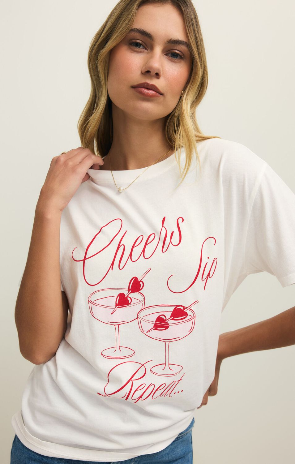 Z SUPPLY CHEERS BOYFRIEND TEE
