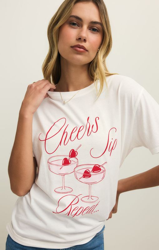 Z SUPPLY CHEERS BOYFRIEND TEE
