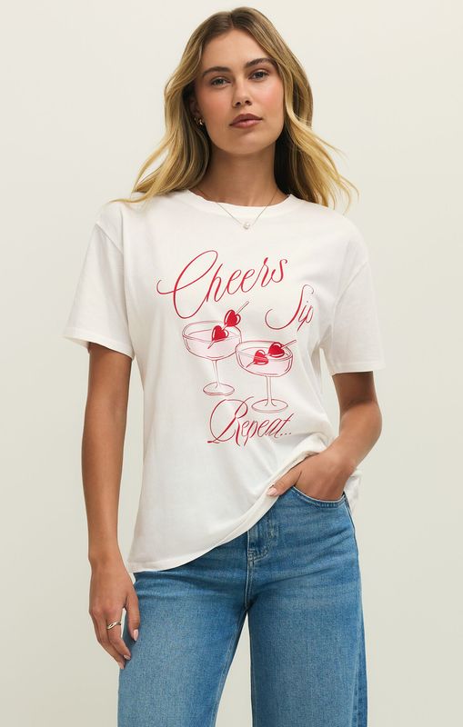 Z SUPPLY CHEERS BOYFRIEND TEE