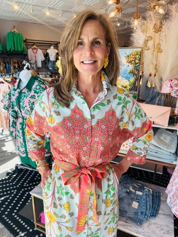 UNCLE FRANK BORDERED SHIRT DRESS