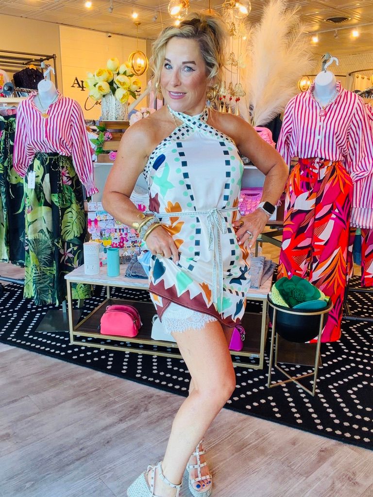 CIEBON HALTER MINI DRESS