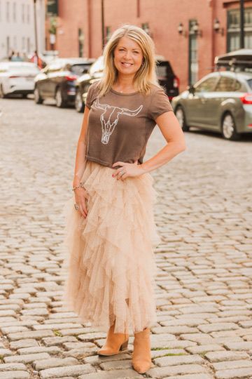 TULLE MIDI SKIRT