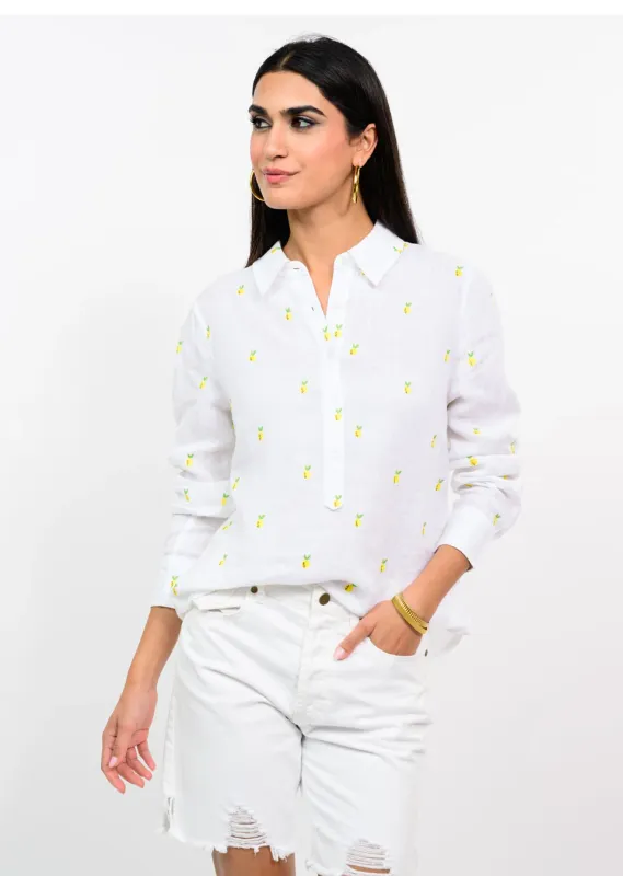 IVY JANE LINEN LEMON SHIRT