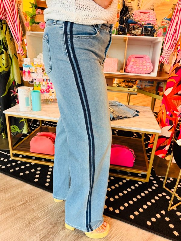 MID RISE TUXEDO JEANS