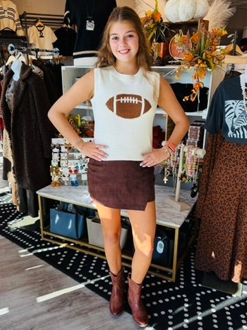 FAUX SUEDE SKORT