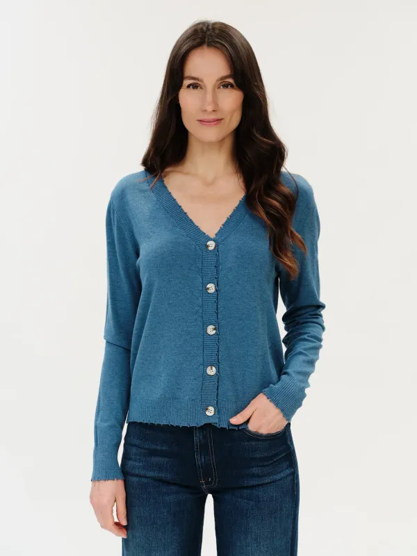 SIX FIFTY MARCELLA FRAYED SWEATER