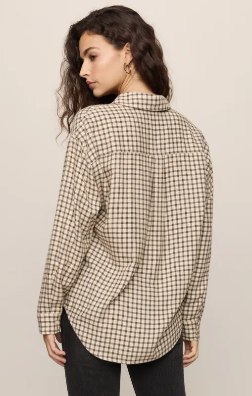 Z SUPPLY RIVER PLAID BUTTON UP TOP