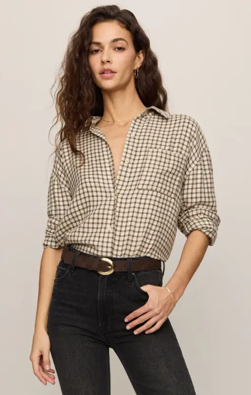 Z SUPPLY RIVER PLAID BUTTON UP TOP