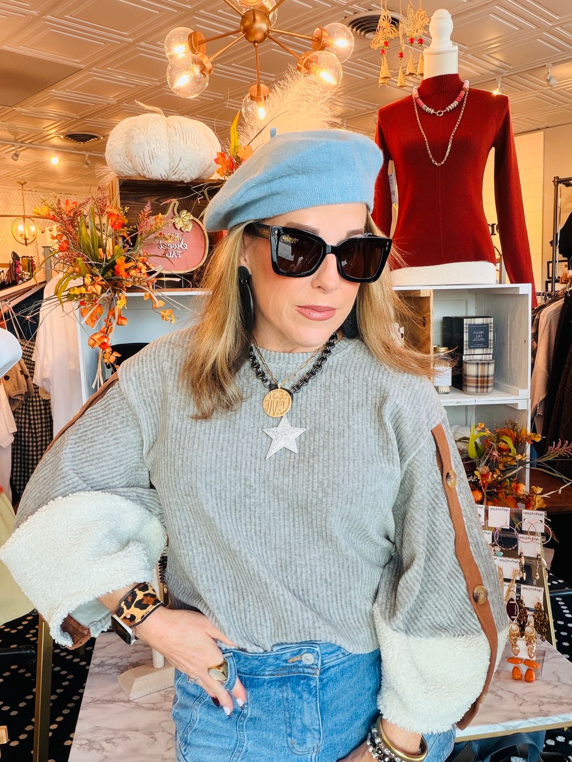 RENA IN BALTIMORE BARET - LIGHT BLUE