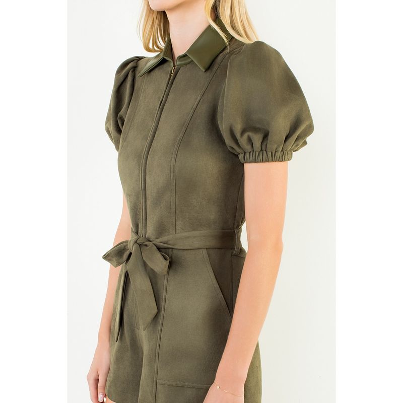 ZIPPER FRONT PUFF SLV ROMPER