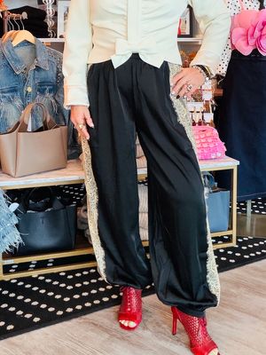 SIDE LACE TRIM BLOUSON PANTS